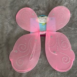 Pink & silver Fairy wings